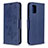 Leather Case Stands Flip Cover L03 Holder for Samsung Galaxy A31 Blue