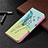 Leather Case Stands Flip Cover L03 Holder for Samsung Galaxy F12 Cyan