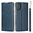 Leather Case Stands Flip Cover L03 Holder for Samsung Galaxy M40S Blue