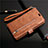 Leather Case Stands Flip Cover L03 Holder for Samsung Galaxy S20 Ultra 5G Brown