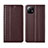 Leather Case Stands Flip Cover L03 Holder for Xiaomi Mi 11 Lite 5G Brown