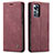 Leather Case Stands Flip Cover L03 Holder for Xiaomi Mi 12S 5G Red Wine