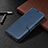 Leather Case Stands Flip Cover L03 Holder for Xiaomi POCO C3 Blue