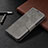 Leather Case Stands Flip Cover L03 Holder for Xiaomi POCO C3 Gray