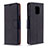 Leather Case Stands Flip Cover L03 Holder for Xiaomi Poco M2 Pro Black