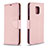 Leather Case Stands Flip Cover L03 Holder for Xiaomi Poco M2 Pro Rose Gold