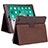 Leather Case Stands Flip Cover L04 Holder for Apple iPad 10.2 (2019) Brown