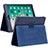 Leather Case Stands Flip Cover L04 Holder for Apple iPad 10.2 (2021) Blue