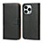 Leather Case Stands Flip Cover L04 Holder for Apple iPhone 14 Pro Black