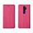 Leather Case Stands Flip Cover L04 Holder for Oppo A11 Hot Pink