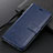 Leather Case Stands Flip Cover L04 Holder for Oppo A92s 5G Blue