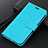 Leather Case Stands Flip Cover L04 Holder for Oppo Reno4 Z 5G Sky Blue
