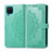 Leather Case Stands Flip Cover L04 Holder for Samsung Galaxy A12 Matcha Green