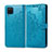 Leather Case Stands Flip Cover L04 Holder for Samsung Galaxy M12 Sky Blue