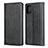 Leather Case Stands Flip Cover L04 Holder for Samsung Galaxy M40S Black