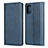 Leather Case Stands Flip Cover L04 Holder for Samsung Galaxy M40S Blue