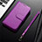 Leather Case Stands Flip Cover L04 Holder for Samsung Galaxy S20 Plus 5G Purple