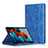 Leather Case Stands Flip Cover L04 Holder for Samsung Galaxy Tab S7 Plus 5G 12.4 SM-T976 Blue