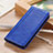 Leather Case Stands Flip Cover L04 Holder for Sharp AQUOS Sense4 Plus Blue