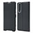 Leather Case Stands Flip Cover L04 Holder for Sony Xperia 1 II Black