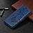 Leather Case Stands Flip Cover L04 Holder for Xiaomi POCO C3 Blue