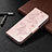 Leather Case Stands Flip Cover L04 Holder for Xiaomi Redmi 9 Activ Rose Gold