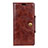 Leather Case Stands Flip Cover L05 Holder for Alcatel 5V Brown