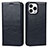 Leather Case Stands Flip Cover L05 Holder for Apple iPhone 13 Pro Max Navy Blue