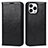 Leather Case Stands Flip Cover L05 Holder for Apple iPhone 15 Pro Black