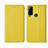 Leather Case Stands Flip Cover L05 Holder for Huawei Honor Play4T Yellow