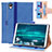 Leather Case Stands Flip Cover L05 Holder for Huawei MediaPad M6 8.4 Blue