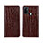 Leather Case Stands Flip Cover L05 Holder for Oppo A11s Brown