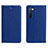 Leather Case Stands Flip Cover L05 Holder for Oppo F15 Blue