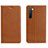 Leather Case Stands Flip Cover L05 Holder for Oppo F15 Orange