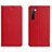 Leather Case Stands Flip Cover L05 Holder for Oppo F15 Red