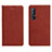 Leather Case Stands Flip Cover L05 Holder for Oppo Reno3 Pro Brown