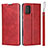 Leather Case Stands Flip Cover L05 Holder for Samsung Galaxy A71 5G Red