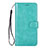 Leather Case Stands Flip Cover L05 Holder for Samsung Galaxy S20 Plus Cyan