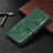 Leather Case Stands Flip Cover L05 Holder for Xiaomi POCO C3 Green