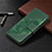 Leather Case Stands Flip Cover L05 Holder for Xiaomi Redmi 9 Activ Green