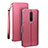 Leather Case Stands Flip Cover L05 Holder for Xiaomi Redmi K30i 5G Hot Pink