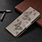 Leather Case Stands Flip Cover L05 Holder for Xiaomi Redmi Note 9S Gray