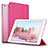 Leather Case Stands Flip Cover L06 for Apple iPad Mini Hot Pink