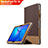 Leather Case Stands Flip Cover L06 for Huawei MediaPad T3 10 AGS-L09 AGS-W09 Brown