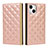 Leather Case Stands Flip Cover L06 Holder for Apple iPhone 13 Rose Gold