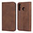 Leather Case Stands Flip Cover L06 Holder for Huawei Nova 4e Brown