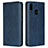 Leather Case Stands Flip Cover L06 Holder for Huawei P20 Lite Blue