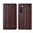 Leather Case Stands Flip Cover L06 Holder for Oppo Find X2 Lite Brown