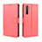 Leather Case Stands Flip Cover L06 Holder for Realme X2 Red