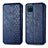 Leather Case Stands Flip Cover L06 Holder for Samsung Galaxy A12 Blue